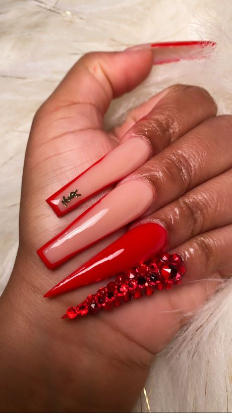 red-acrylic-nails-pinterest-55_8 Unghii acrilice roșii pinterest