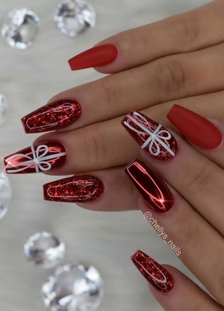 red-and-black-christmas-nail-designs-07_12 Modele de unghii de Crăciun roșu și negru