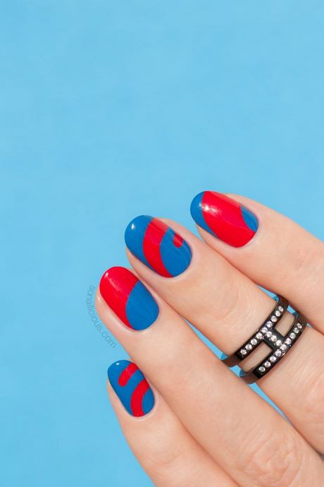 red-and-blue-nail-art-designs-73_15 Modele de unghii roșii și albastre