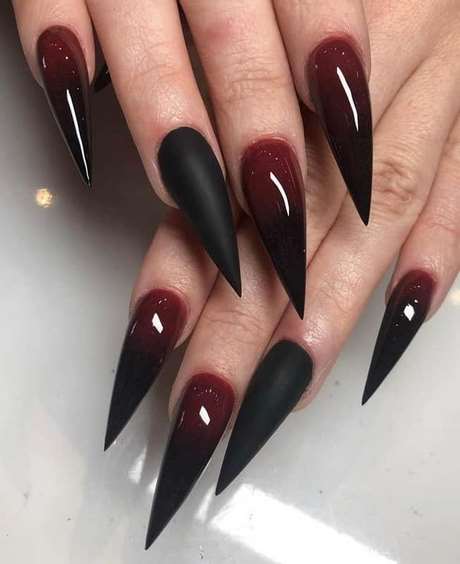 red-black-ombre-nails-matte-49_15 Roșu negru ombre cuie mat