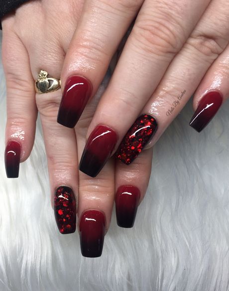 red-black-ombre-nails-matte-49_2 Roșu negru ombre cuie mat