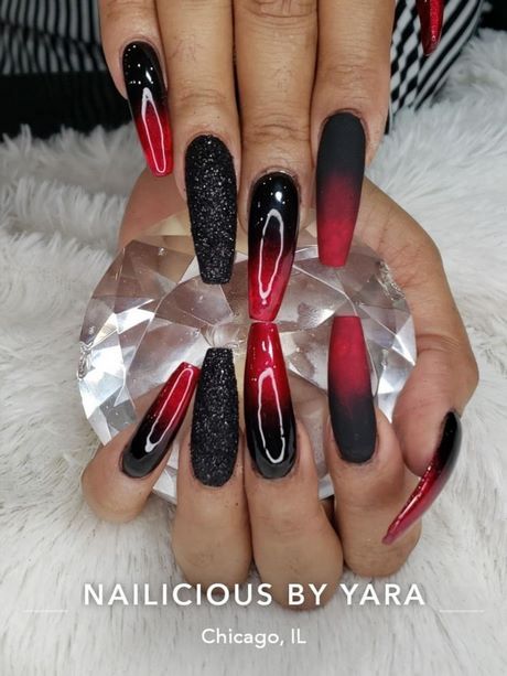 red-black-ombre-nails-matte-49_20 Roșu negru ombre cuie mat