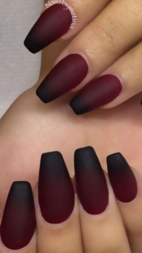 red-black-ombre-nails-matte-49_4 Roșu negru ombre cuie mat