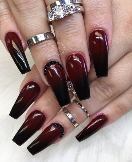 red-black-ombre-nails-matte-49_6 Roșu negru ombre cuie mat