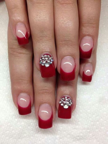 red-french-tip-nail-designs-55_17 Modele de unghii roșii franceze