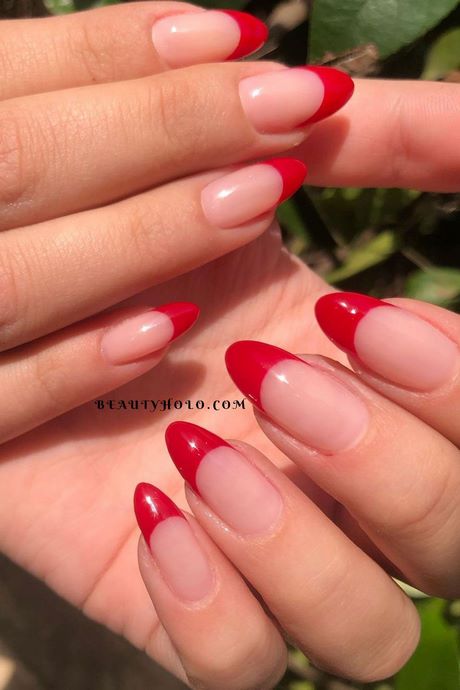 red-french-tip-nail-designs-55_5 Modele de unghii roșii franceze