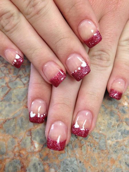 red-french-tip-nail-designs-55_7 Modele de unghii roșii franceze