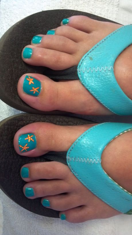 starfish-toe-nail-design-45 Steaua de mare deget de la picior de design de unghii