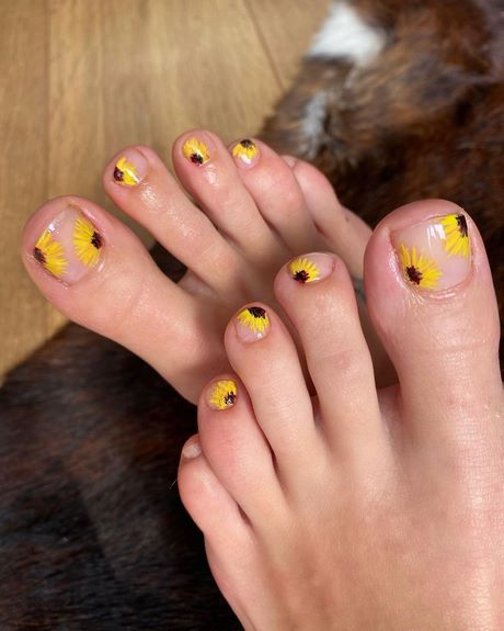 sunflower-toe-design-19_12 Floarea-soarelui deget de la picior de proiectare