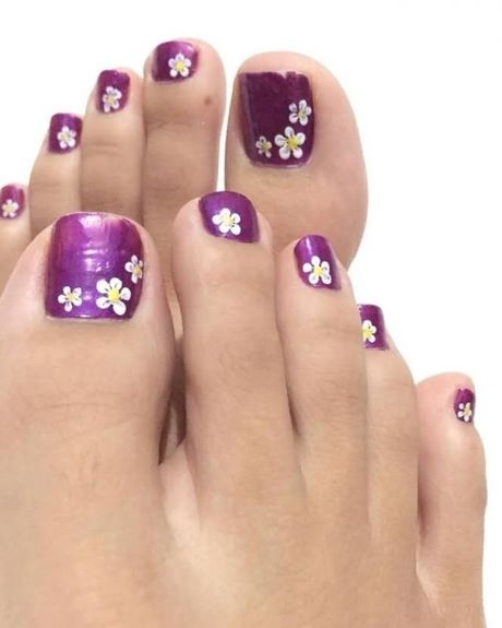 toe-nail-design-flower-67_10 Toe unghii design floare