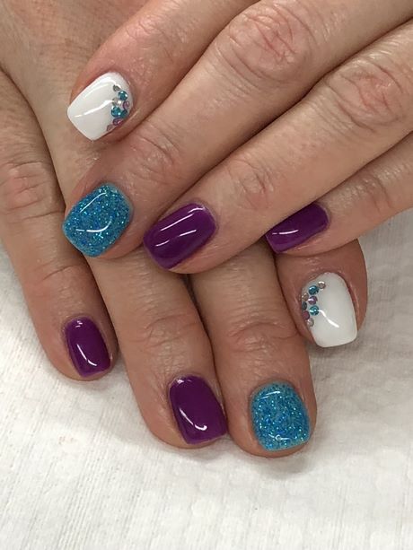 turquoise-and-purple-nail-designs-92_11 Modele de unghii turcoaz și violet