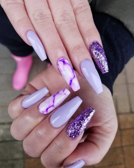 turquoise-and-purple-nail-designs-92_14 Modele de unghii turcoaz și violet