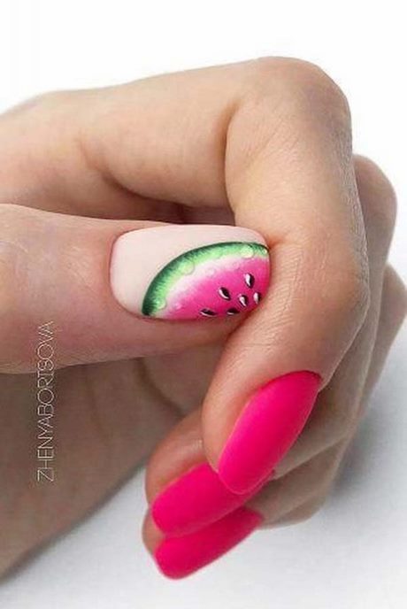 watermelon-design-on-toes-40_8 Design pepene verde pe degetele de la picioare