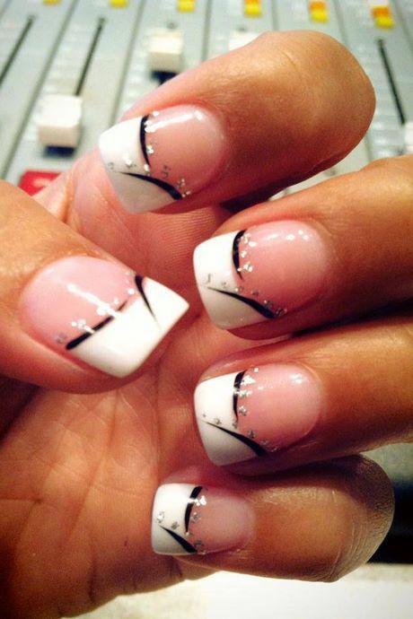 white-tip-gel-nail-designs-16_15 Modele de unghii cu gel alb
