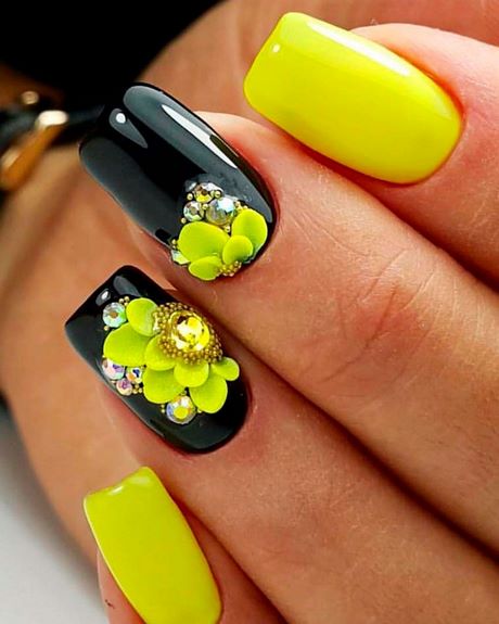yellow-black-nail-art-67_10 Galben Negru nail art