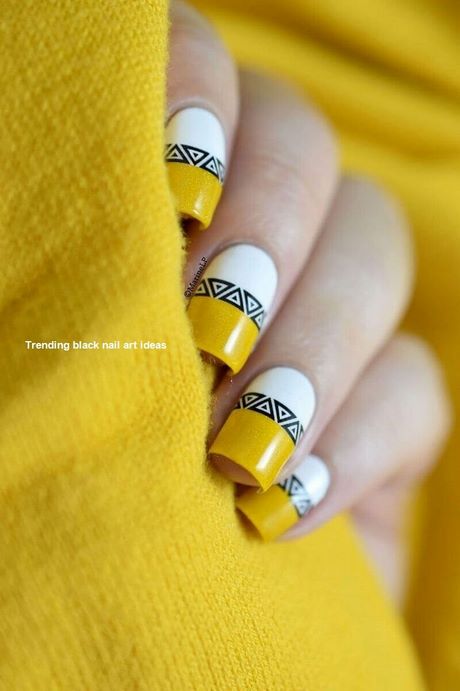 yellow-black-nail-art-67_17 Galben Negru nail art