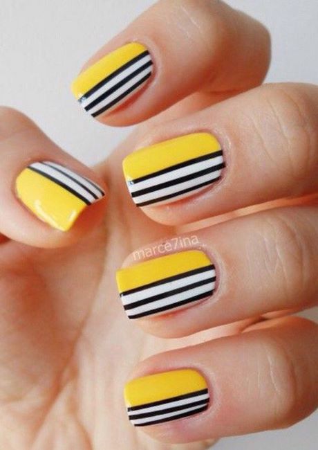 yellow-black-nail-art-67_7 Galben Negru nail art