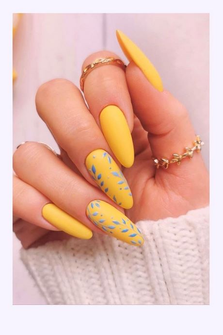 yellow-nail-designs-pictures-13 Unghii galbene desene poze