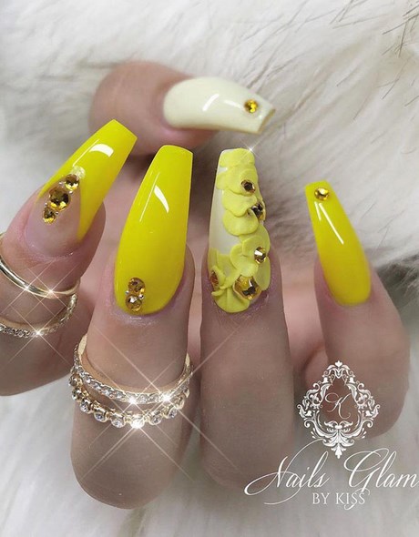 yellow-nail-designs-pictures-13_10 Unghii galbene desene poze