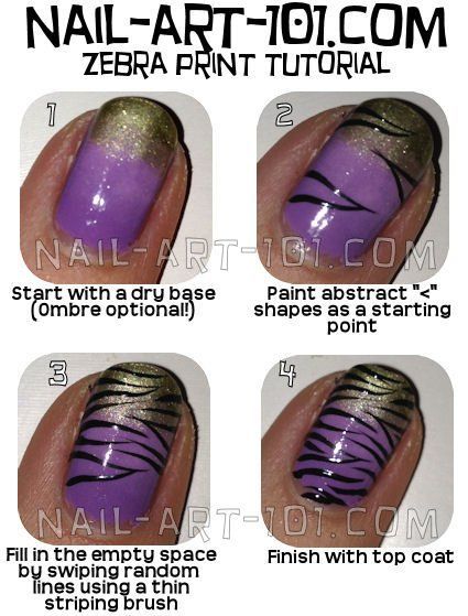 zebra-nail-art-designs-beginners-88_14 Zebra nail art modele incepatori