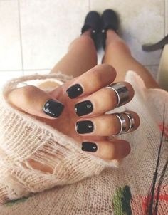 acrylic-black-nails-09_15 Unghii negre acrilice