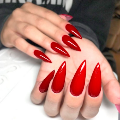 acrylic-nails-red-32_7 Unghii acrilice roșu