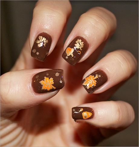 autumn-gel-nail-designs-70_12 Modele de unghii cu gel de toamnă