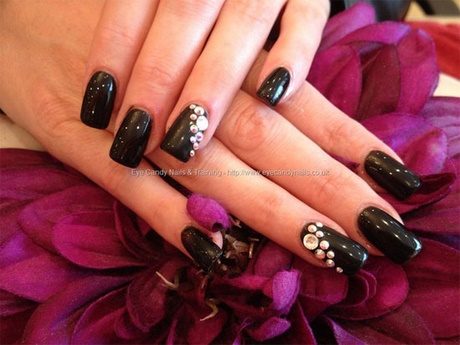 black-acrylic-nail-art-01_10 Negru acrilic nail art