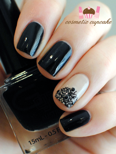 black-and-cream-nails-31 Unghii negre și cremă