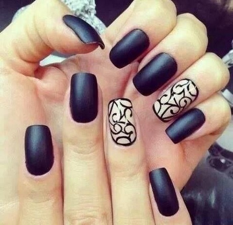 black-and-cream-nails-31_14 Unghii negre și cremă