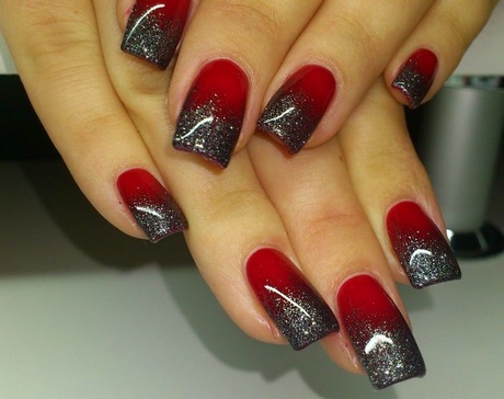 black-and-red-acrylic-nails-47_14 Unghii acrilice negre și roșii