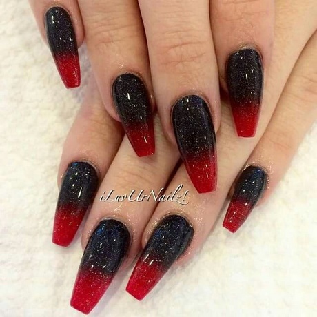 black-and-red-acrylic-nails-47_18 Unghii acrilice negre și roșii