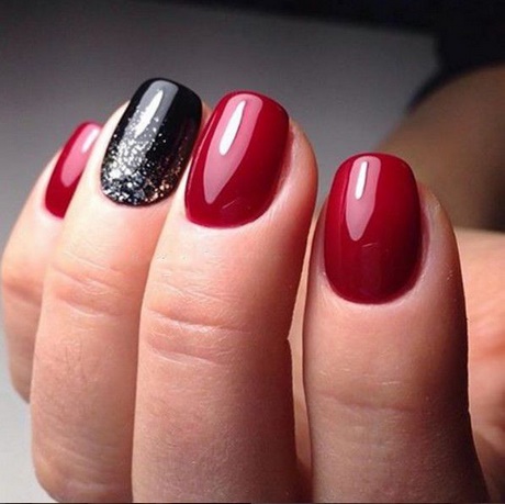black-and-red-gel-nails-48_9 Unghii cu gel negru și roșu