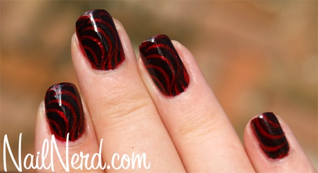 black-and-red-nail-art-73_8 Negru și roșu nail art
