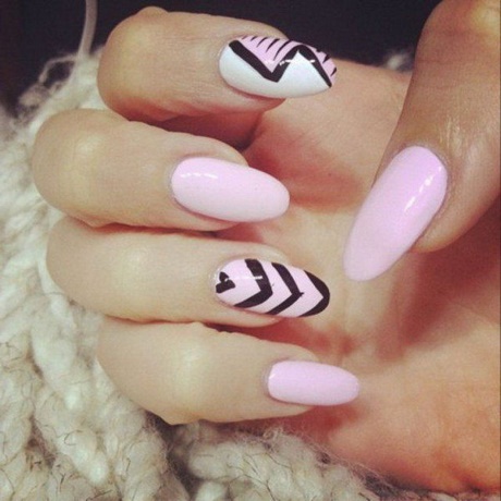 black-pink-and-white-nail-designs-40_11 Negru roz și alb modele de unghii