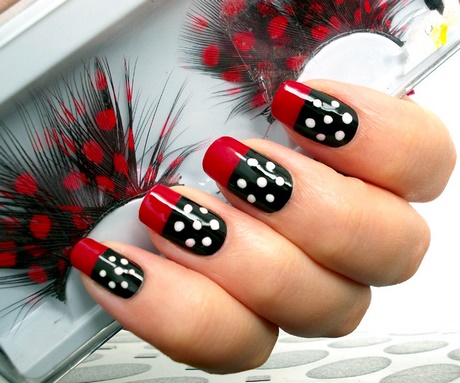 black-white-and-red-nails-40_19 Negru alb și roșu cuie