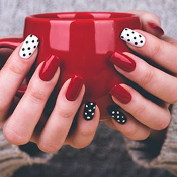 black-white-red-nails-79_5 Negru alb roșu cuie