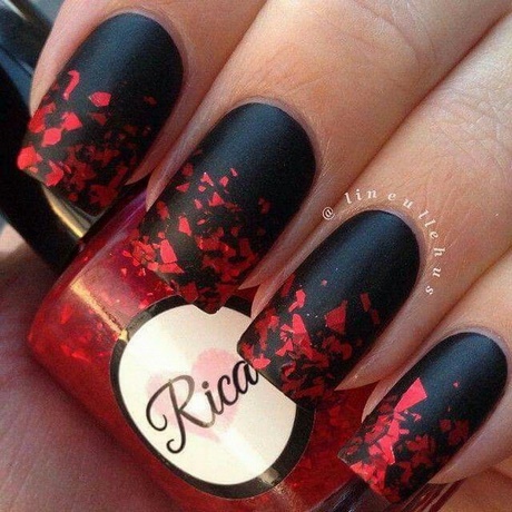 black-white-red-nails-79_6 Negru alb roșu cuie