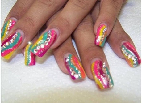 colorful-nail-designs-acrylic-nails-15_10 Modele de unghii colorate unghii acrilice