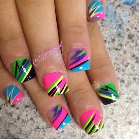 colorful-nail-designs-acrylic-nails-15_3 Modele de unghii colorate unghii acrilice