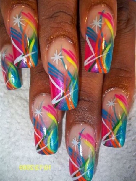 colorful-nail-designs-acrylic-nails-15_6 Modele de unghii colorate unghii acrilice