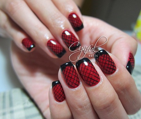 cute-red-nail-designs-41_8 Modele drăguțe de unghii roșii