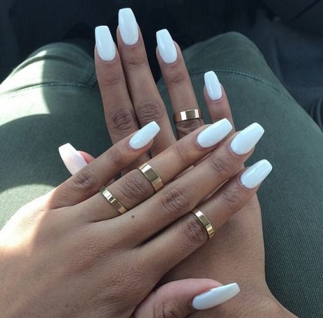 cute-white-acrylic-nails-20 Drăguț unghii acrilice albe