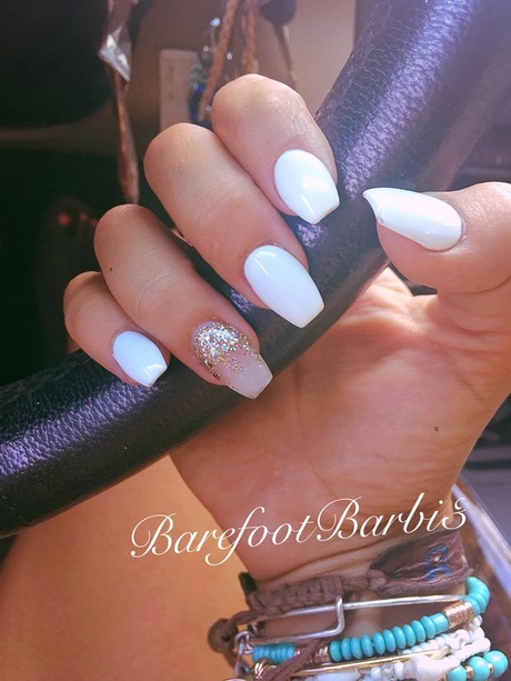 cute-white-acrylic-nails-20_2 Drăguț unghii acrilice albe