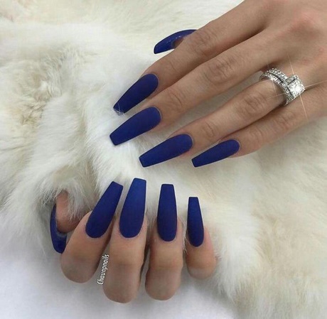 dark-blue-acrylic-nails-58_4 Unghii acrilice Albastru închis