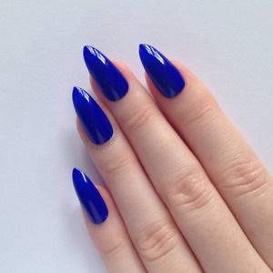 dark-blue-acrylic-nails-58_9 Unghii acrilice Albastru închis