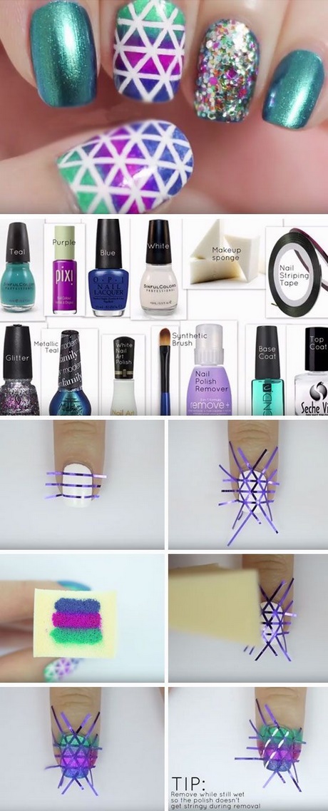 easy-nail-art-ideas-for-short-nails-17_10 Idei ușoare de artă pentru unghii scurte