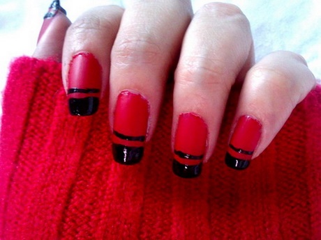 easy-red-nail-art-33_9 Ușor roșu nail art