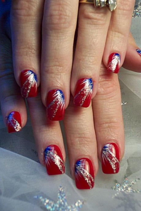 easy-red-white-and-blue-nail-art-designs-73_5 Ușor roșu alb și albastru nail art modele