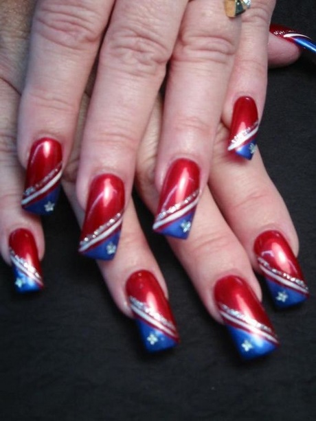 easy-red-white-and-blue-nail-art-designs-73_6 Ușor roșu alb și albastru nail art modele